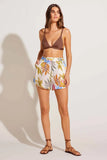 The Getaway Short Summer Bloom EcoLinen