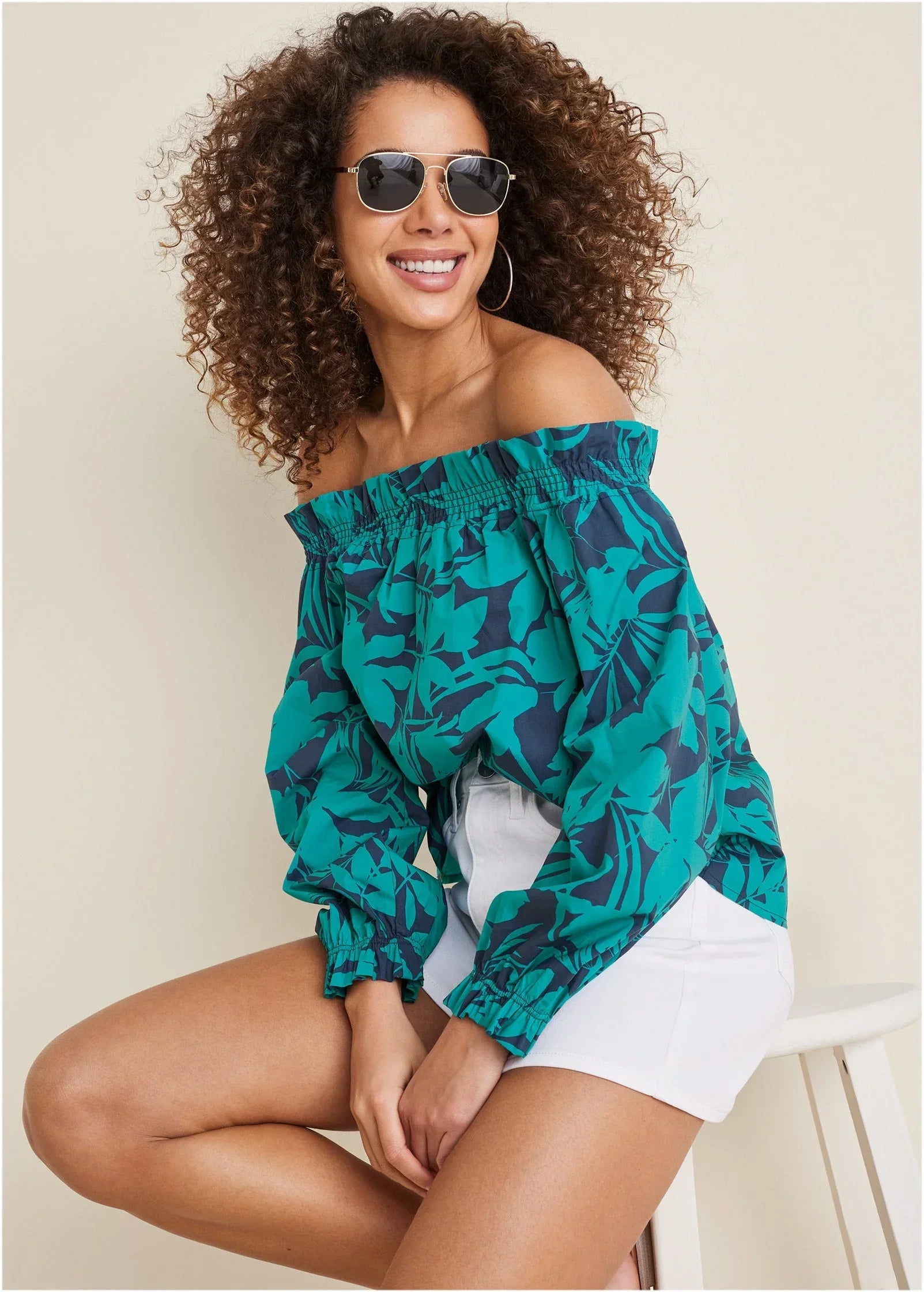 Off The Shoulder Top Cabana Nights