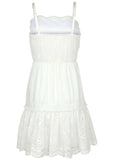 Spaghetti Strap Eyelet Mini White