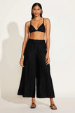 Tallows Linen Wide Leg Pant Black EcoLinen