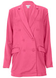 Double Breasted Blazer Hot Pink