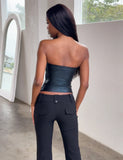 NIYA METALLIC BANDAGE TOP BLACK