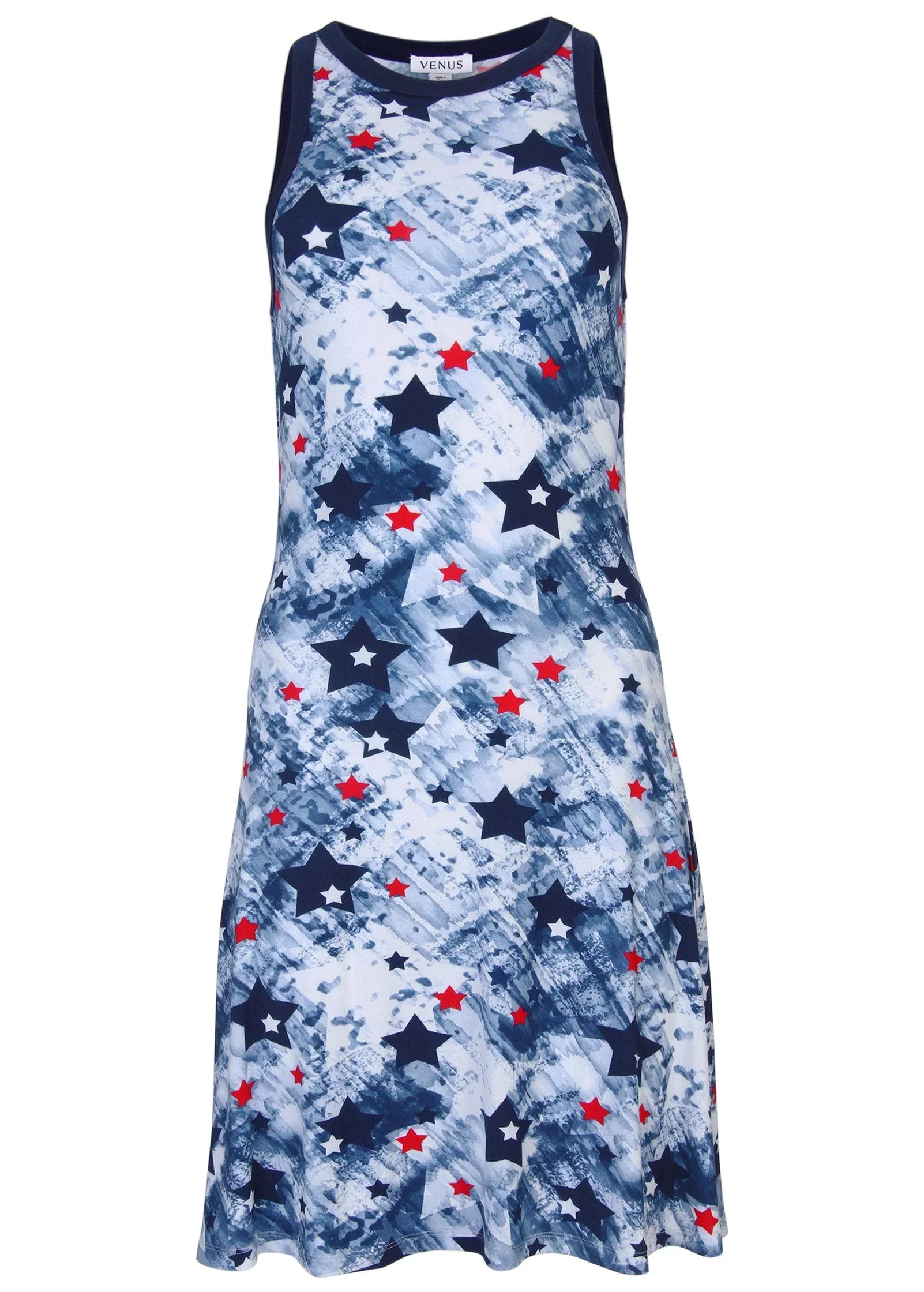 Printed Fit And Flare Dress Boardwalk Stars