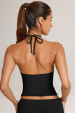 Modal Halterneck Top in Black