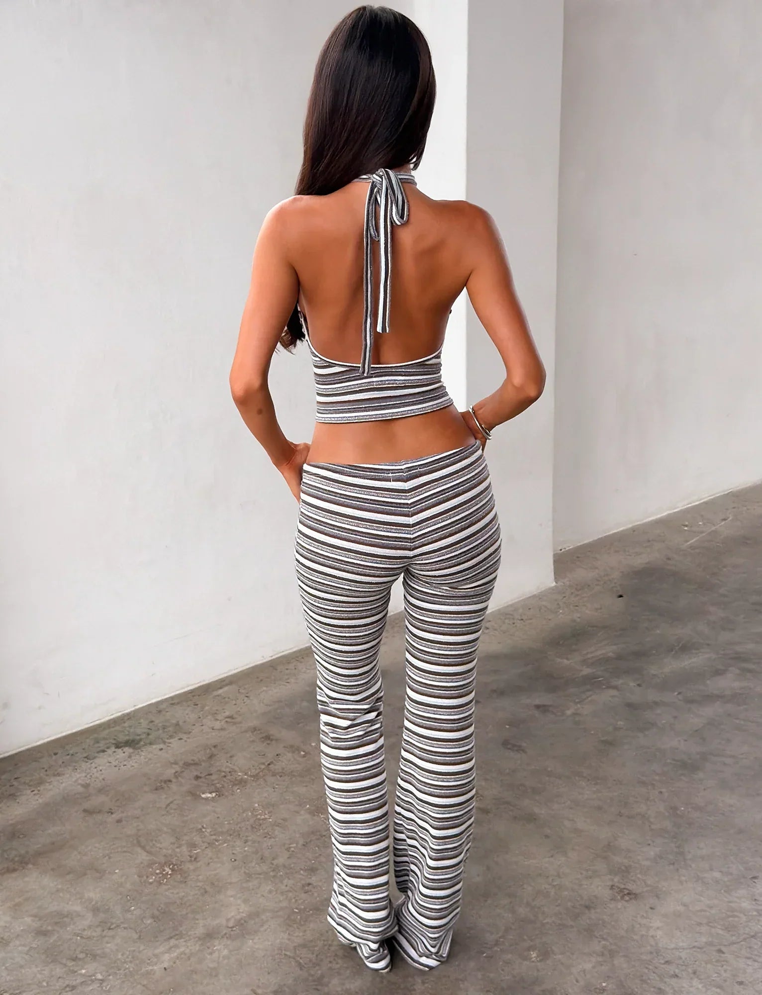 DILLON PANT BLUE AND BROWN STRIPE
