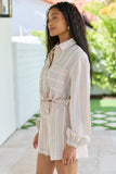Dream Destination Striped Long Sleeve Top and Shorts Set FINAL SALE