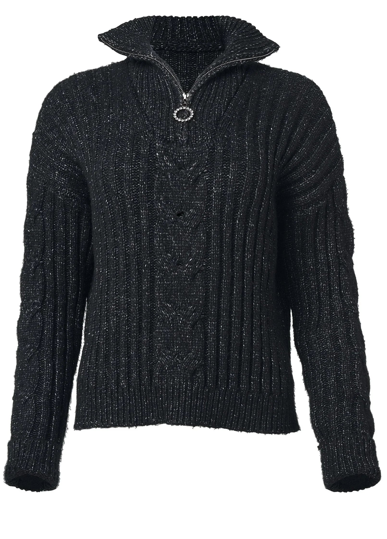 Quarter Zip Sweater Black