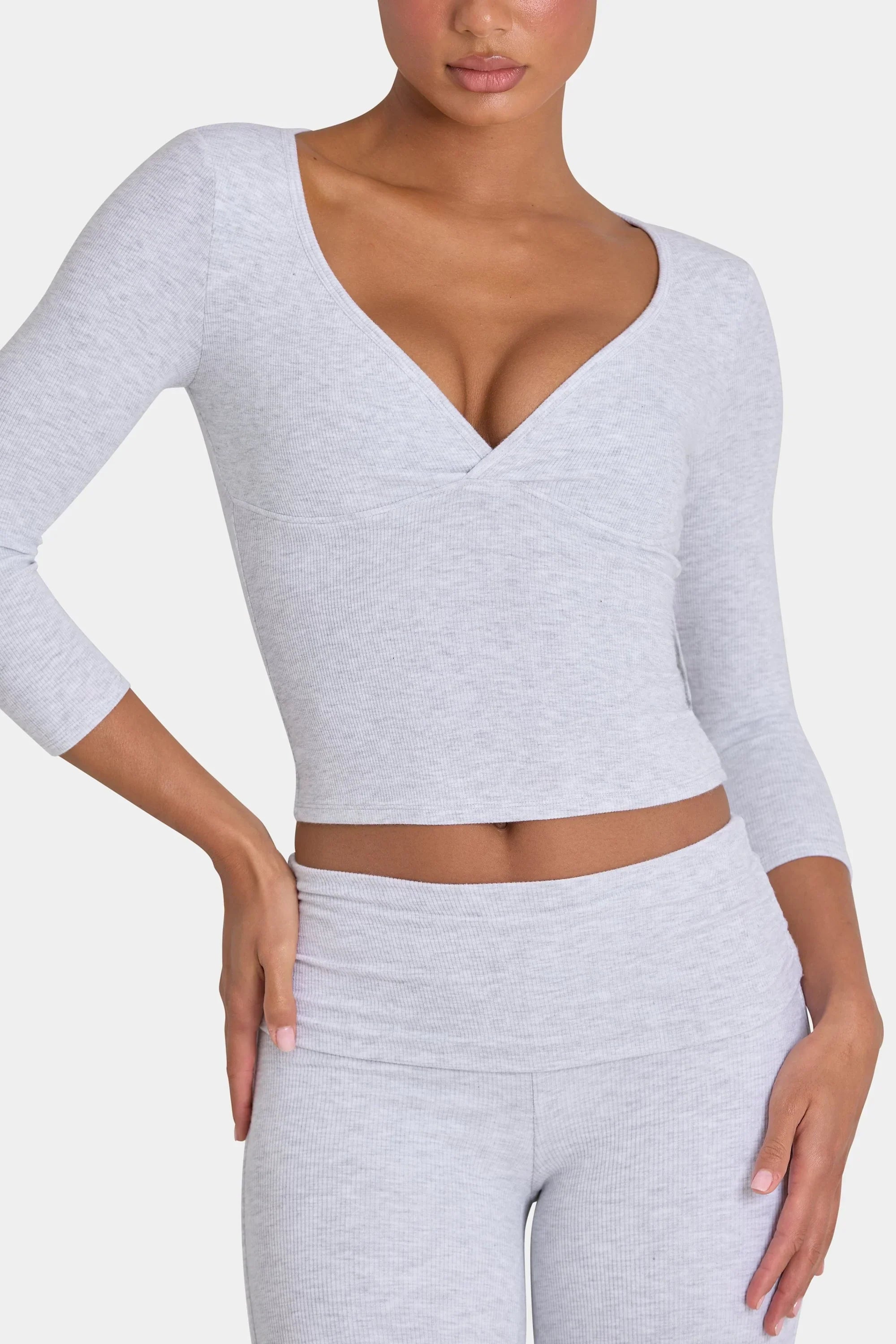 ButterCloud Top in Grey Marl