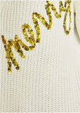 Merry Sequined Sweater Cloud Dancer