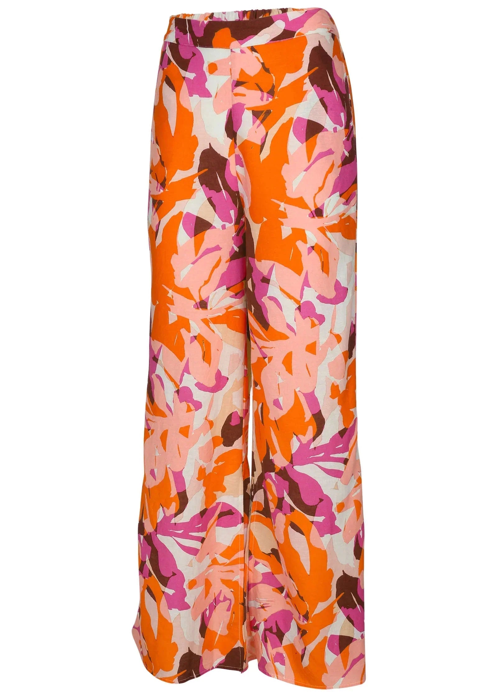 Linen Side Slit Pant Desert Floral
