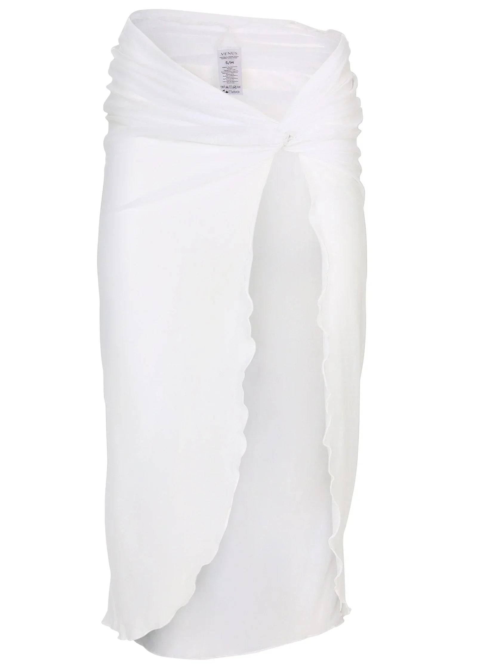 Twist Front Mesh Cover Up White
