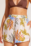 The Getaway Short Summer Bloom EcoLinen