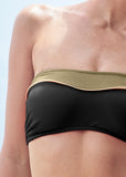 Color Block Bandeau Top Black Sahara