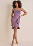 Bow And Ruffle Detail Dress Valerian