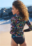 Sporty Zip Up Cover Up Midnight Elegance