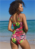 Sydney Ruched Tankini Top Polynesian Palm