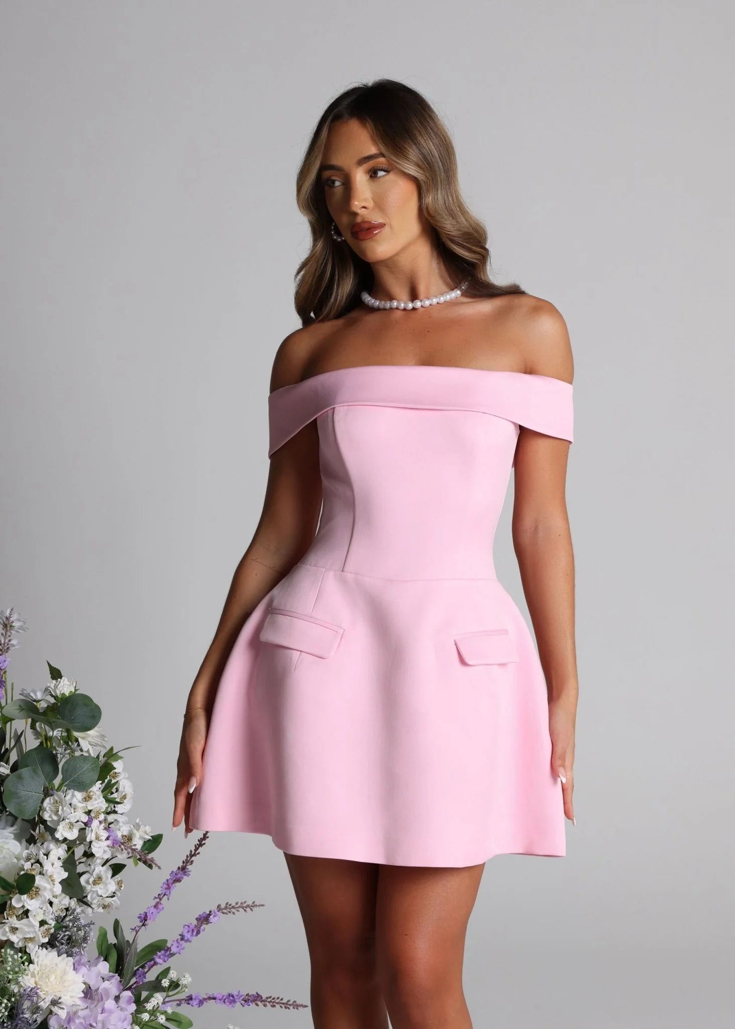 Resist Me Structured Mini Dress Pink