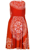 Convertible Cover Up Dress Ornate Medallion Clay