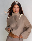 LENNEX JACKET TAN PINSTRIPE