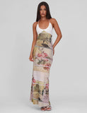 TILLEY MAXI DRESS ROSE POSTCARD