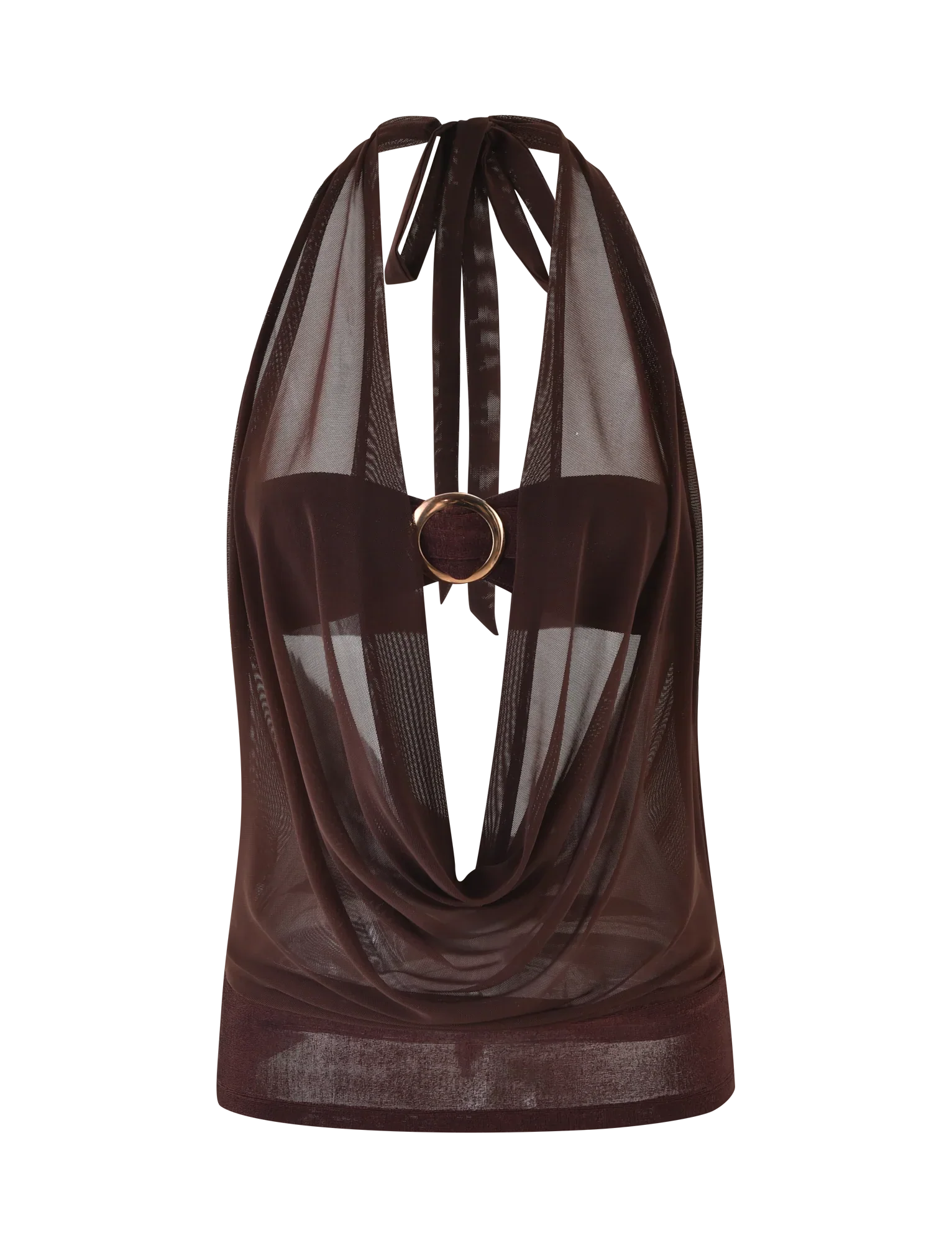 MAKENA TWO PIECE TOP BROWN CHOCOLATE