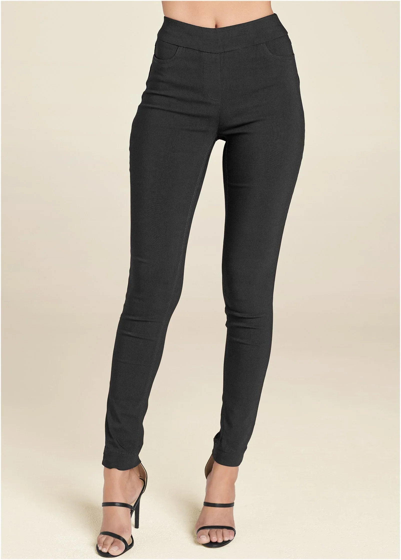 Slimming Stretch Jeggings Black