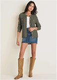 Button Detail Cardigan Olive