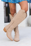 Shania Tan Tall Cowboy Boots
