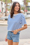 Beach Breeze Blue Striped Tee