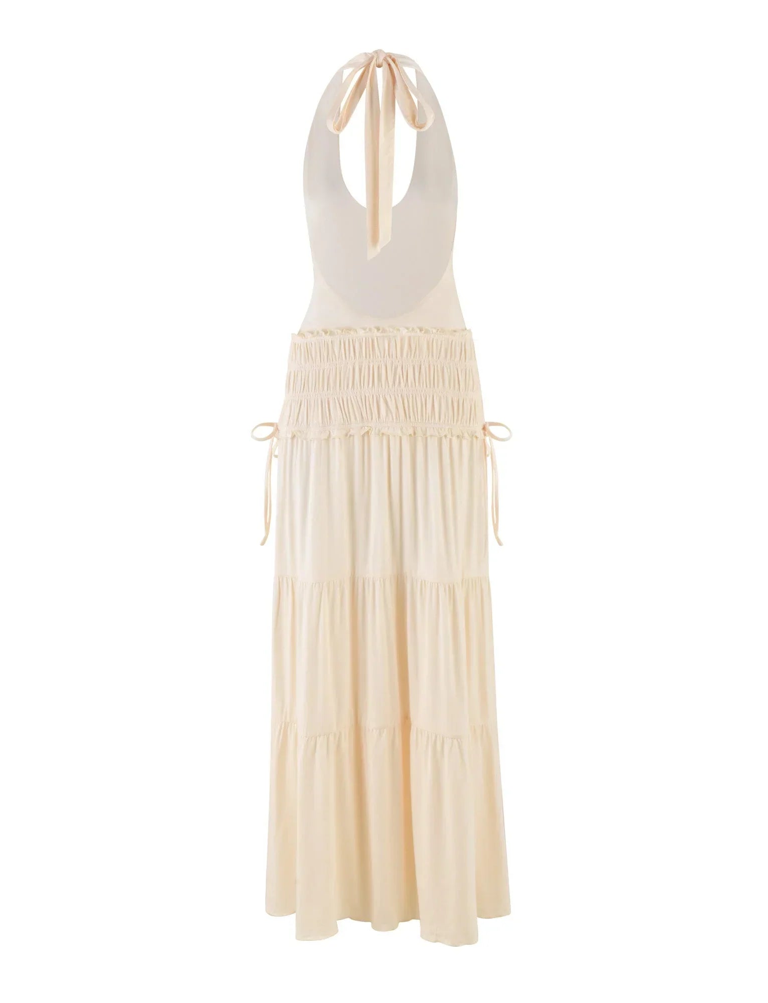 DENALI HALTER DRESS NEUTRAL BONE