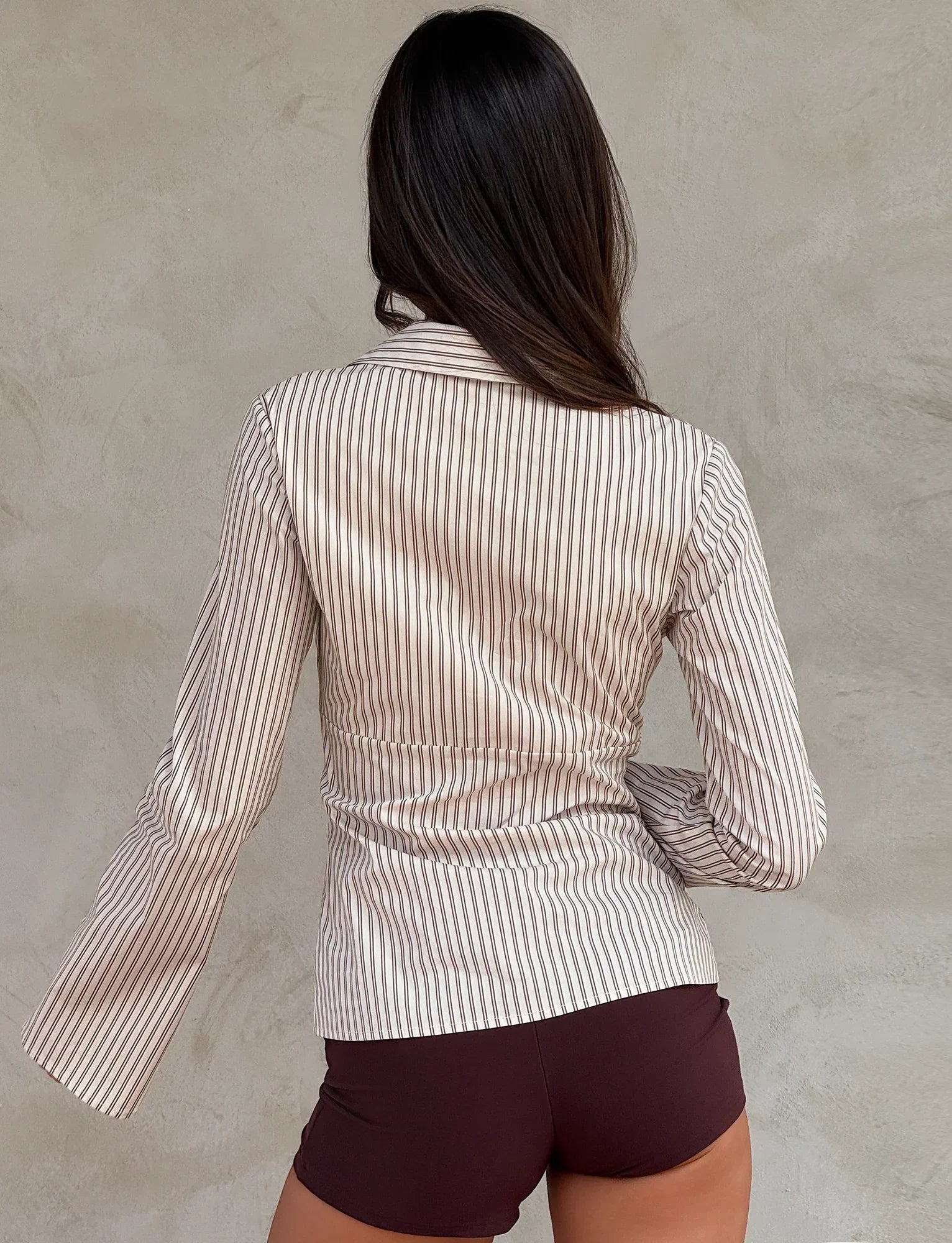 SABRINE SHIRT BEIGE STRIPE