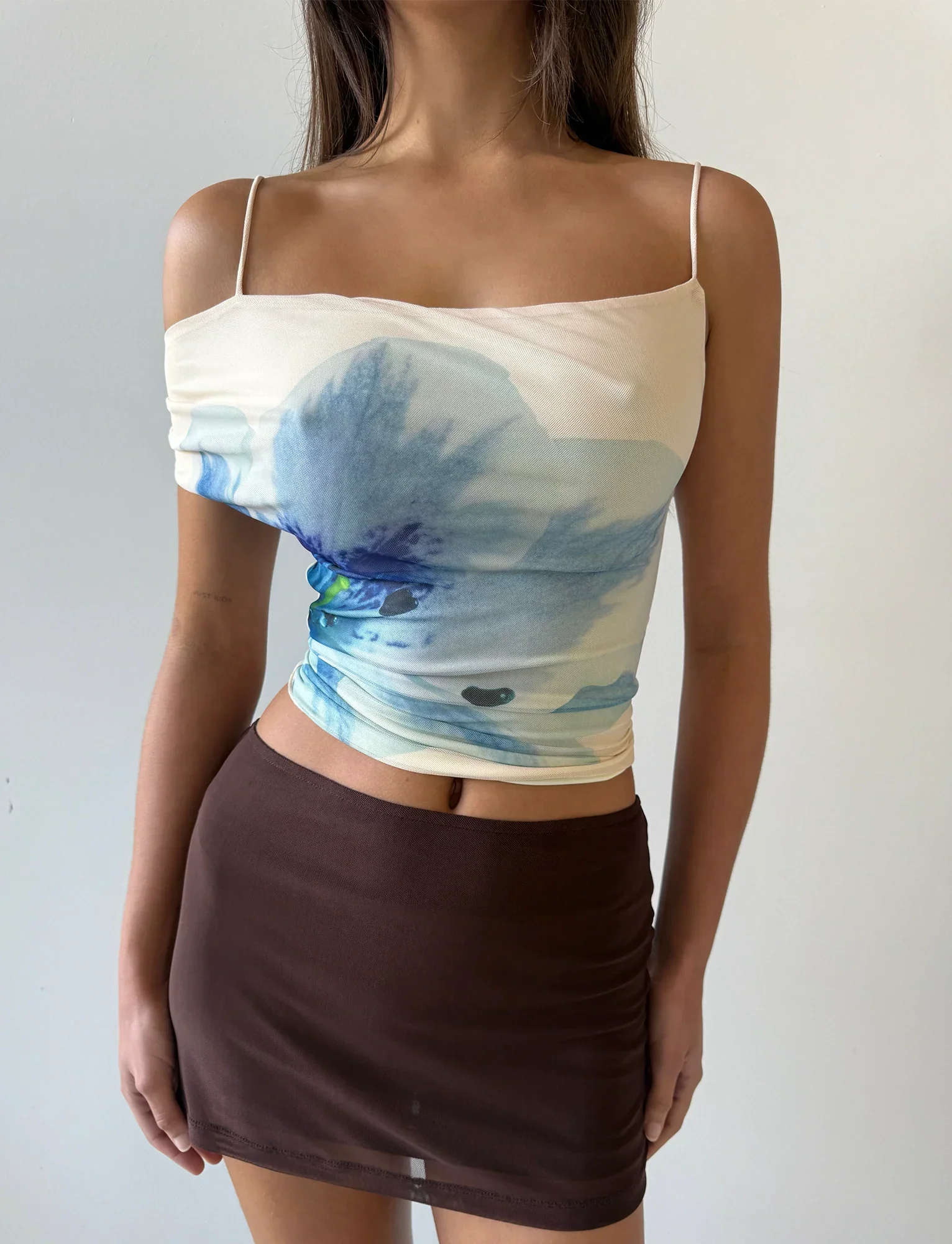 LILLIAN TOP WHITE CREAM FLORAL