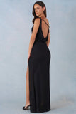One Shoulder Maxi Dress in Black