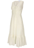 Sleeveless Eyelet Midi Off White