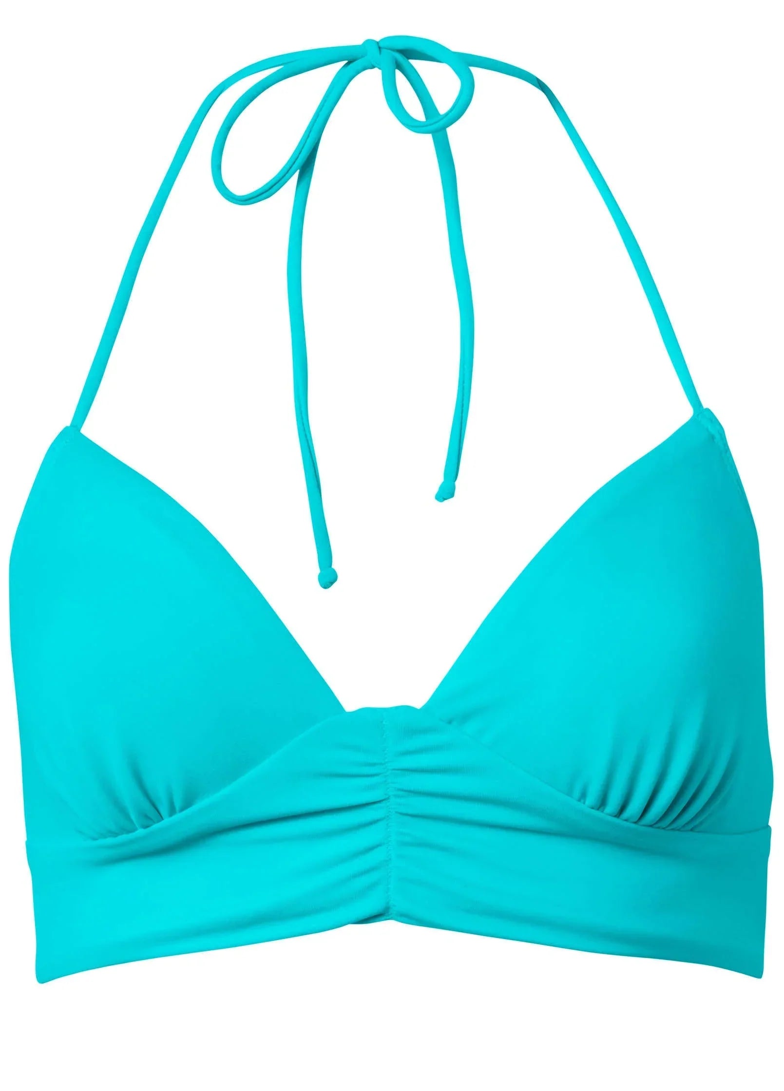 Gathered Triangle Top Aqua Reef