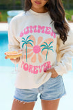Summer Forever Cream Graphic Sweatshirt