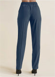 High Rise Straight Trousers Navy