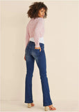 Marled Crop Cardigan Coral