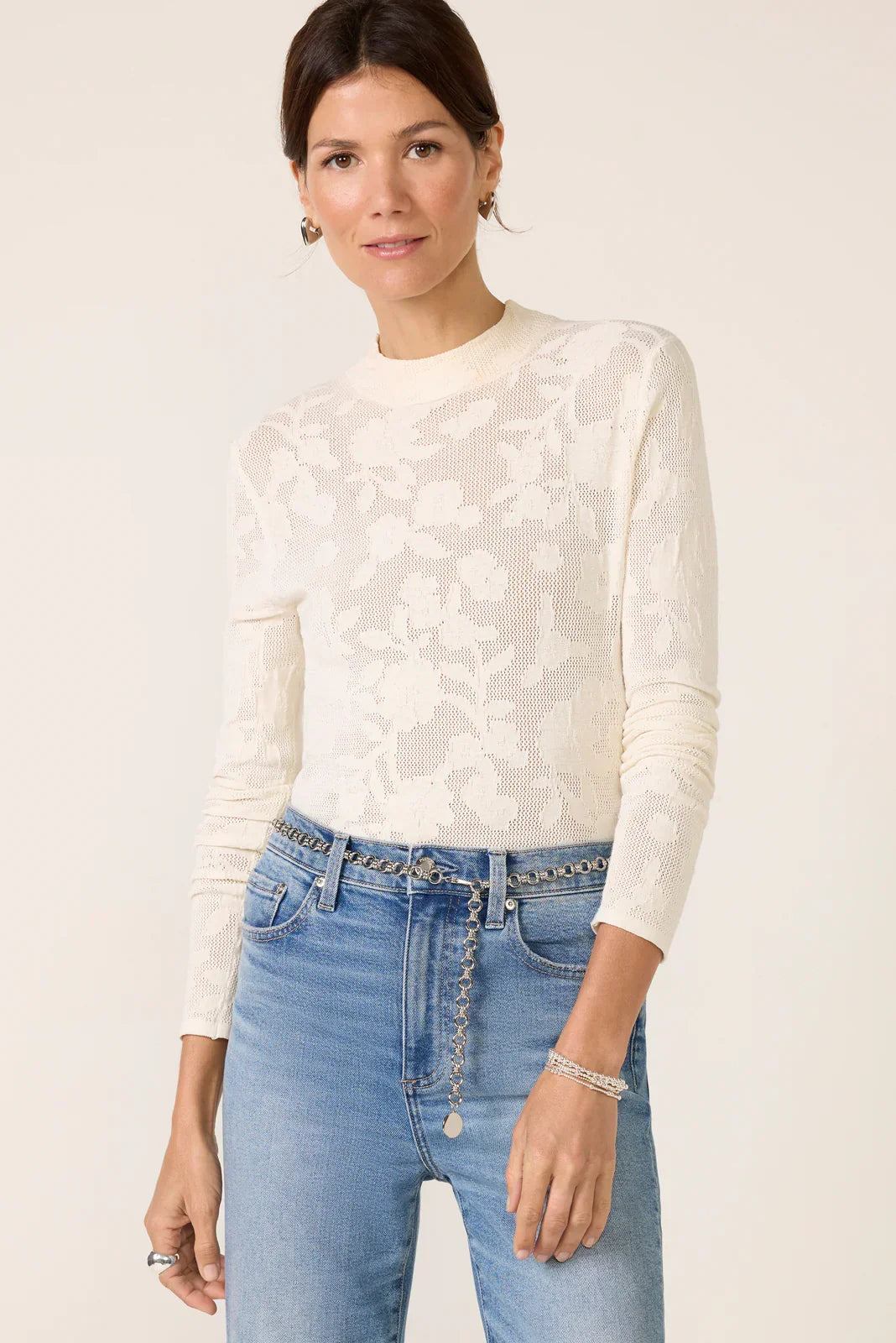 Tibi Mock Neck Top