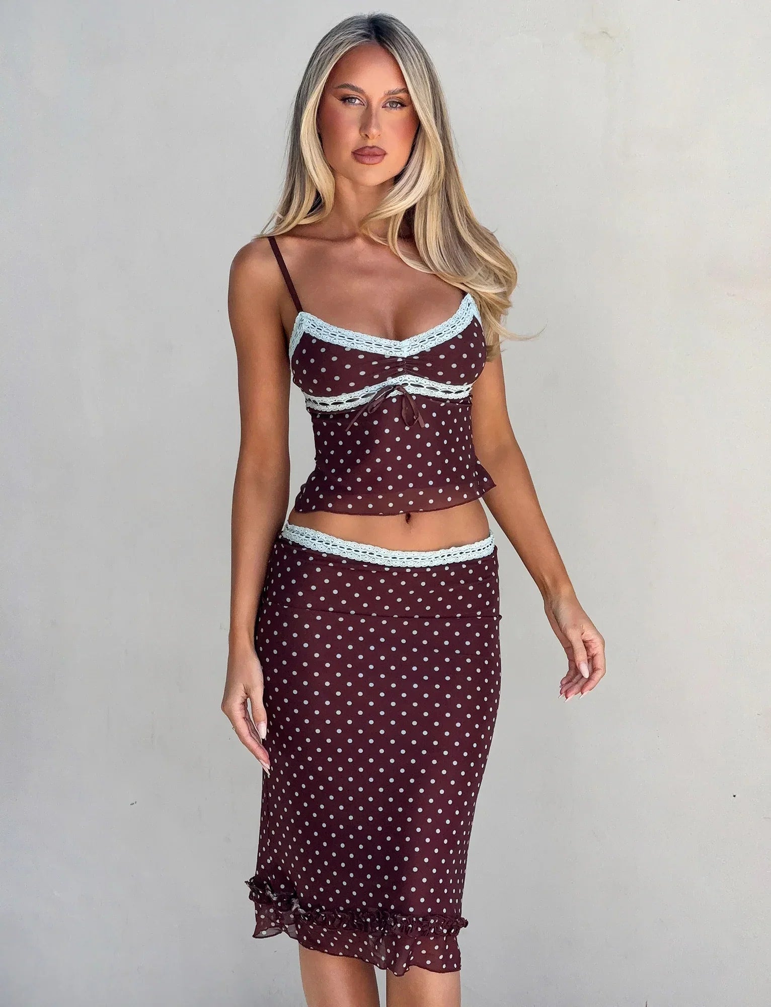 AMARA MIDI SKIRT POLKA DOT