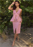 Peplum Ruffle Dress Polignac