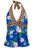 Athens Halter Tankini Top Ocean Floral