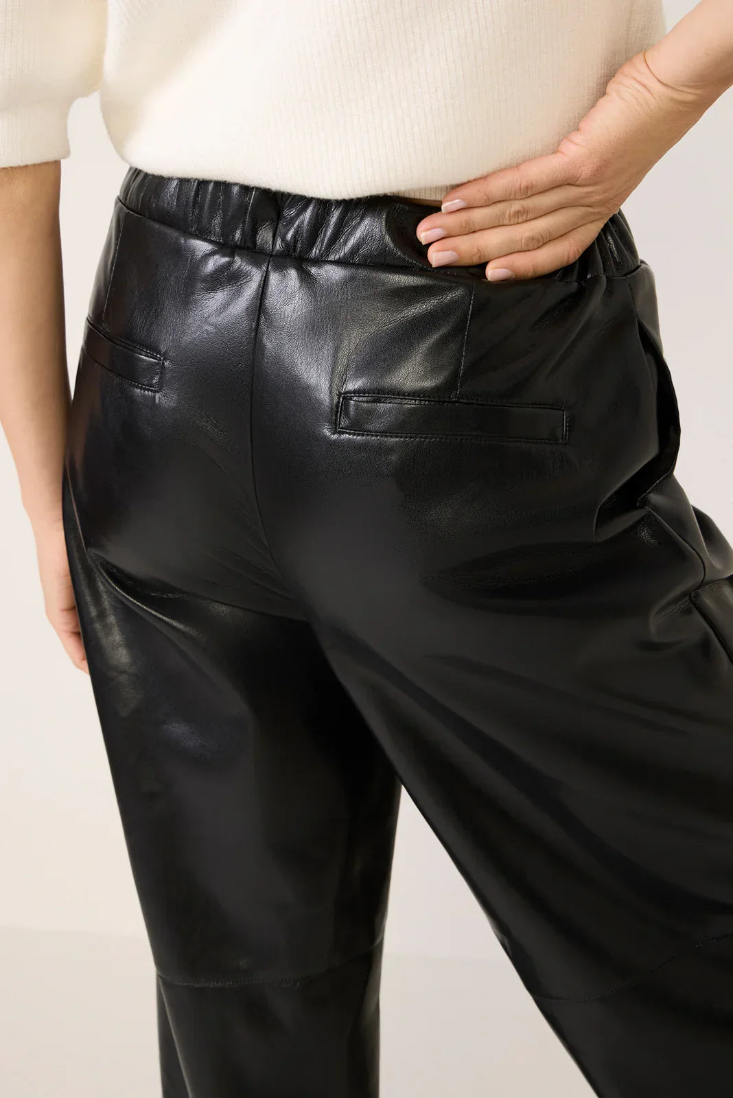 Jordan Faux Leather Wide Leg Pant