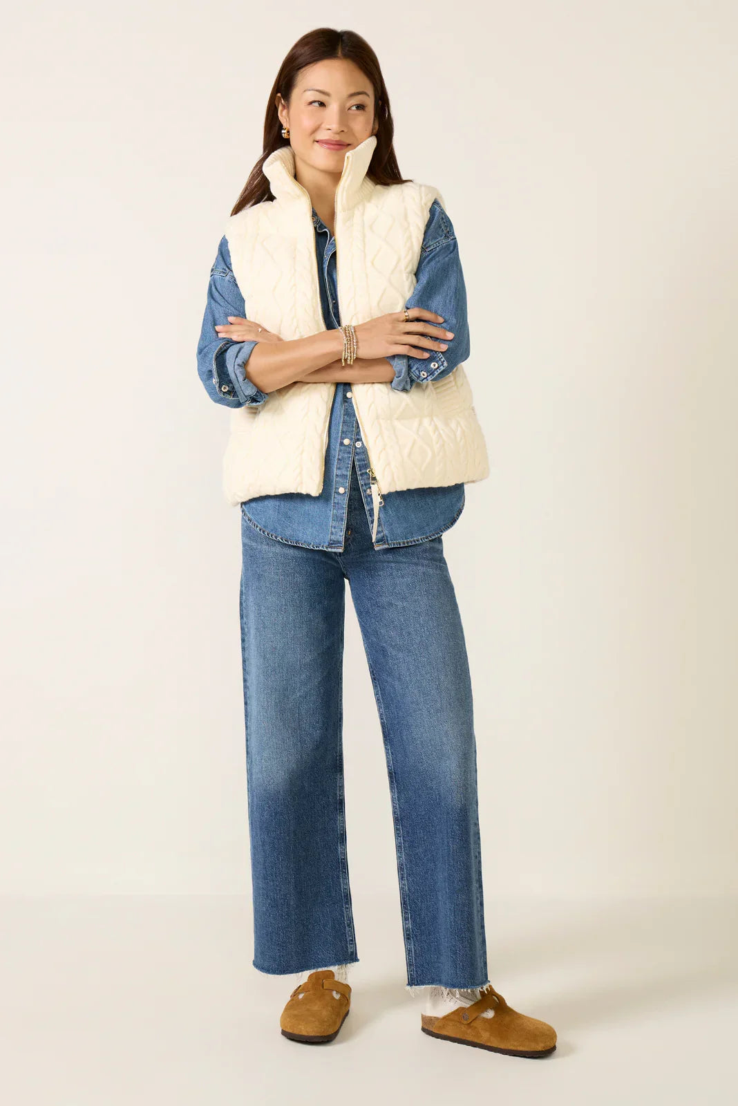 Irina Cable Knit Gilet