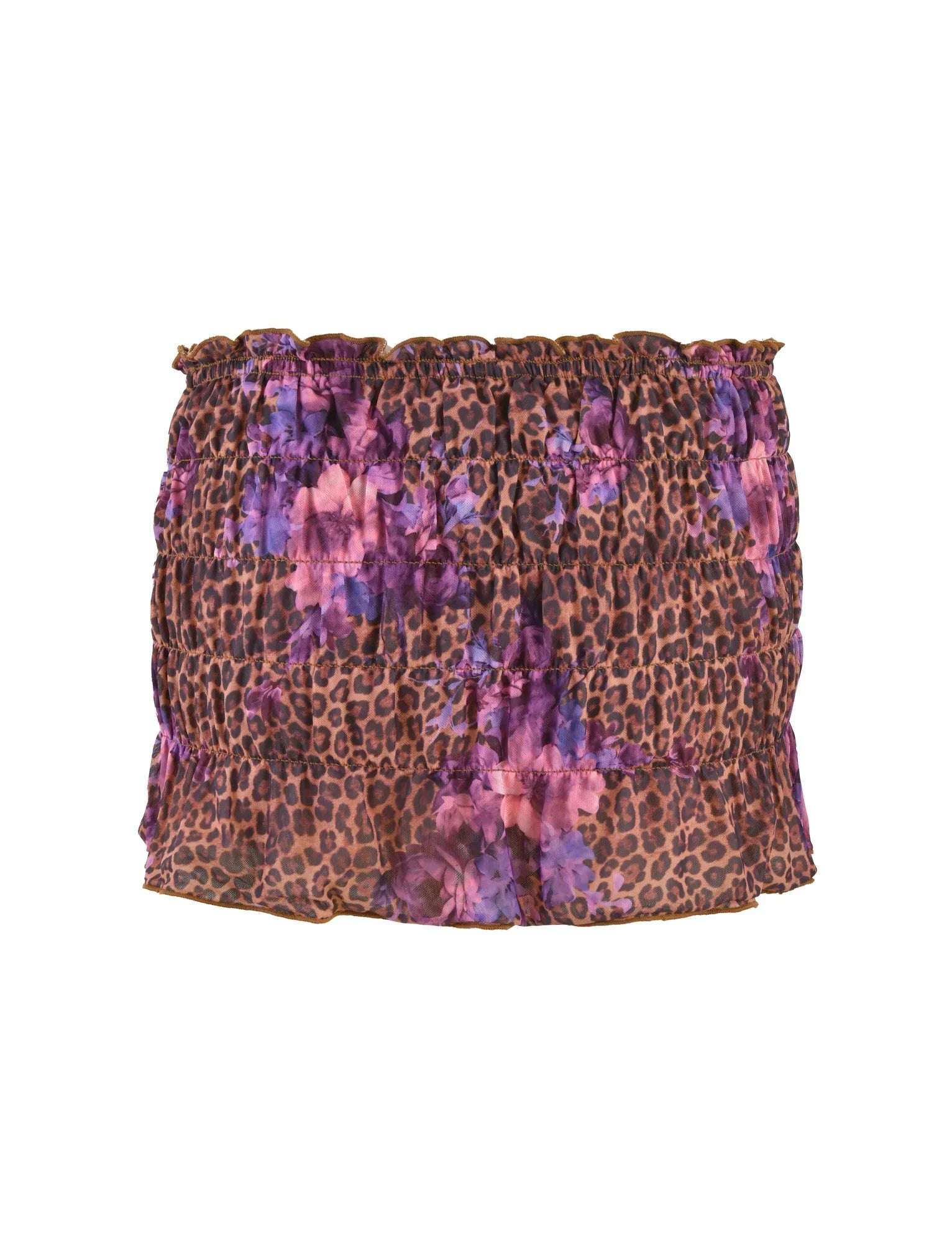 HOLLIS SKORT NEUTRAL FLORAL FLORAL LEOPARD