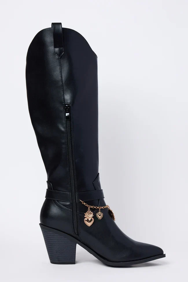 Cattle Black Charm Cowboy Boots FINAL SALE