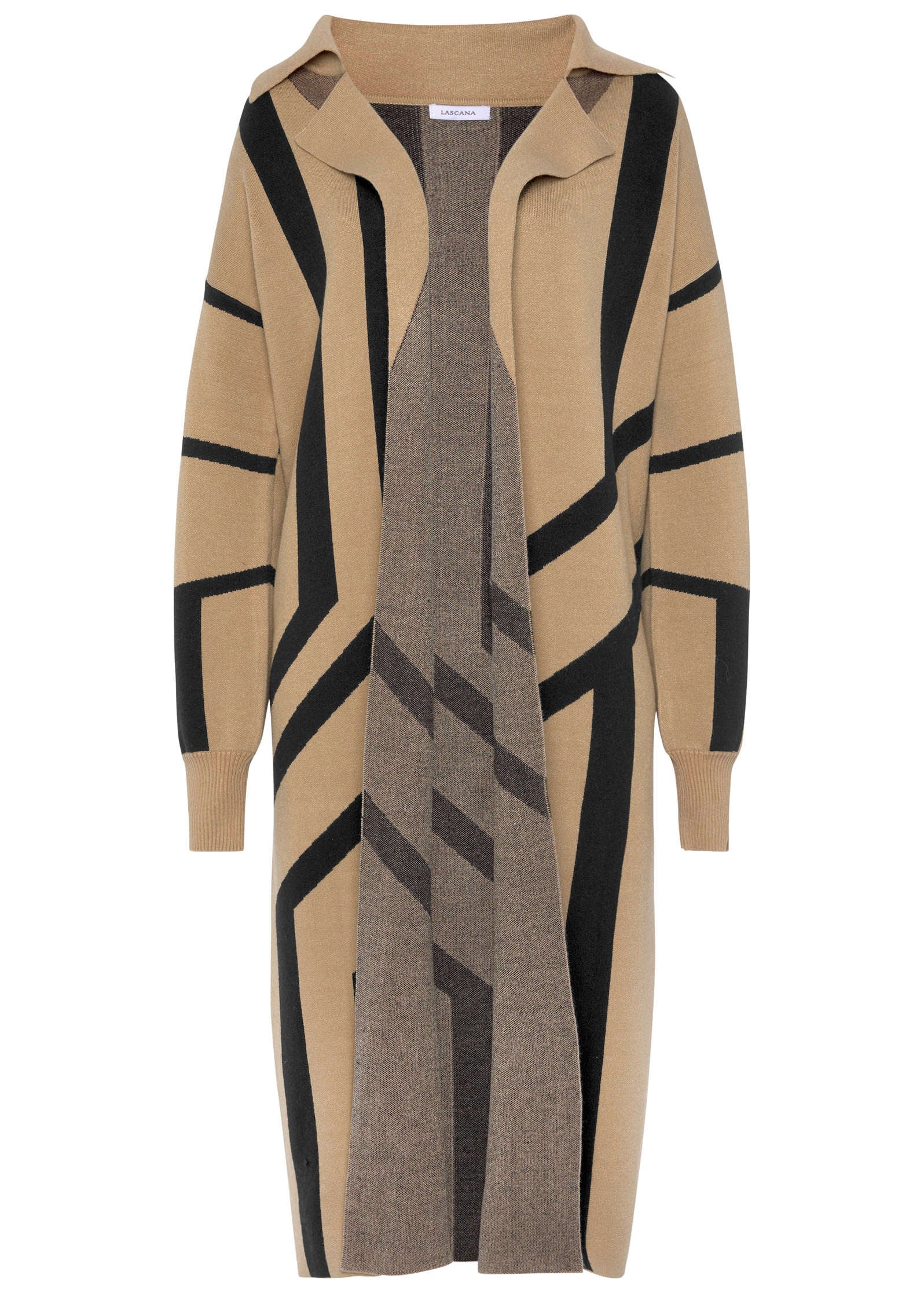 Abstract Graphic Duster Black Off White