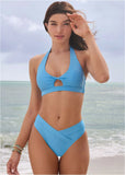 Nassau Halter Top Azure Blue