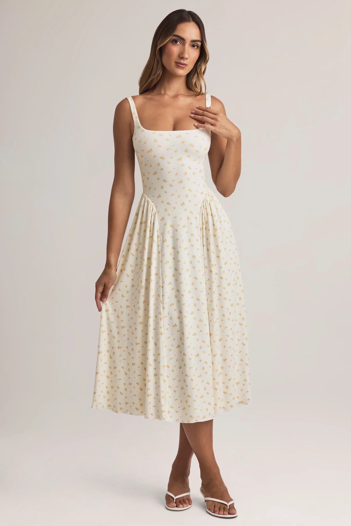 Modal A Line Midaxi Dress in Floral Print