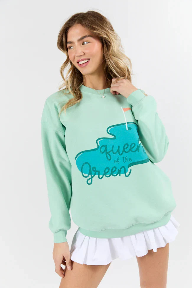 Queen Of The Green Mint Graphic Sweatshirt